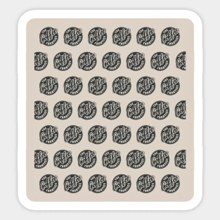 Coffee logo pattern on light background Sticker